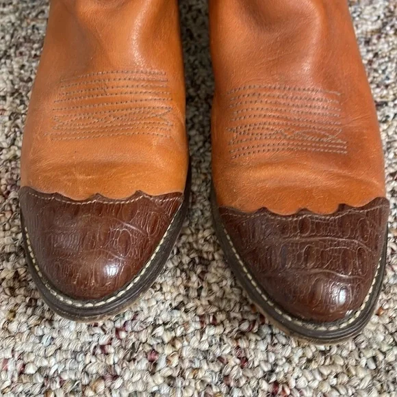 Women’s Vintage ACME Leather Cowboy Boots Size 8.5 - Picture 8 of 8